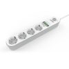 LDNIO 3.4A hálózati elosztó 4x aljzat/ 4x USB -s fehér, elosztó u-6933138644324 3 kép