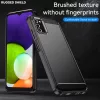 Samsung Galaxy A03s Carbon szénszál mintájú TPU tok fekete Alphaja- 5 kép