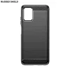 Samsung Galaxy A03s Carbon szénszál mintájú TPU tok fekete Alphaja- 10 kép