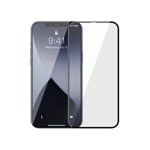 Baseus 2x 0.3mm 3D 9H kijelzővédő üvegfólia iPhone 12 mini fekete-6953156228849 1 kép
