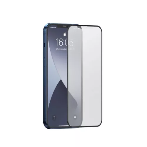 iPhone 12/ 12 Pro Baseus 2x 0.25 mm Frosted kijelzővédő fekete üve-6953156229068 3 kép