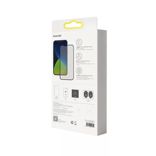 iPhone 12/ 12 Pro Baseus 2x 0.25 mm Frosted kijelzővédő fekete üve-6953156229068 4 kép