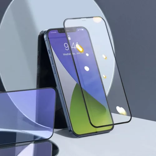 iPhone 12 Pro MAX Baseus 2x 0.3mm Anti-Blue light kijelzővédő üveg-6953156228894 7 kép
