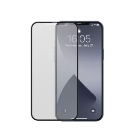   Baseus 2x 0,25 mm frosted kijelzővédő üvegfólia iPhone 12 Pro MAX fekete (SGAPIPH67N-KM01)