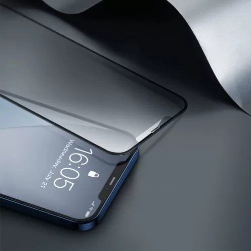 Baseus 2x 0,25 mm frosted kijelzővédő üvegfólia iPhone 12 Pro MAX-6953156229075 7 kép