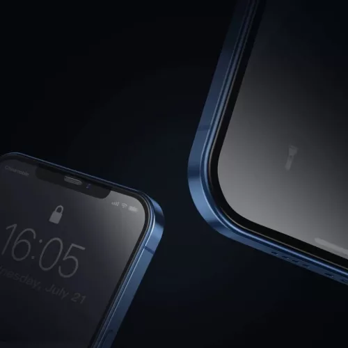 Baseus 2x 0,25 mm frosted kijelzővédő üvegfólia iPhone 12 Pro MAX-6953156229075 8 kép