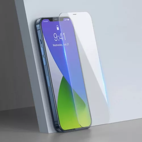 iPhone 12 Pro MAX Baseus 2x 0,3 mm Anti Blue Light kijelzővédő üve-6953156228801 6 kép