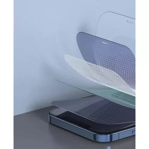 iPhone 12 Pro MAX Baseus 2x 0,3 mm Anti Blue Light kijelzővédő üve-6953156228801 10 kép