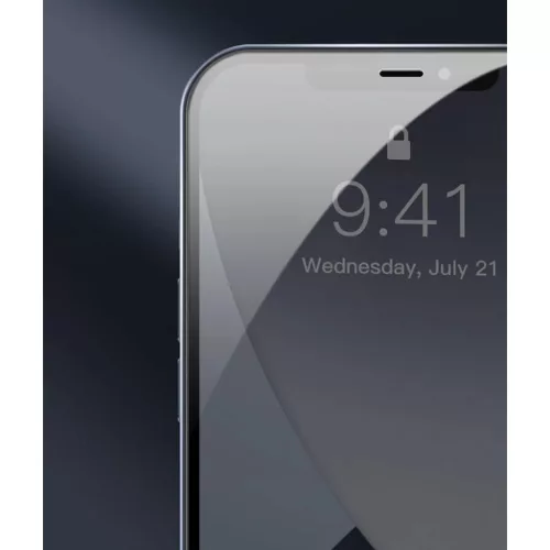Baseus 2x 0,23 mm kijelzővédő üvegfólia iPhone 12 Pro MAX fekete -6953156228955 9 kép