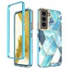 Samsung Galaxy S22 Plus márvány mintás 360 fokos védelmet biztosí- 1 kép