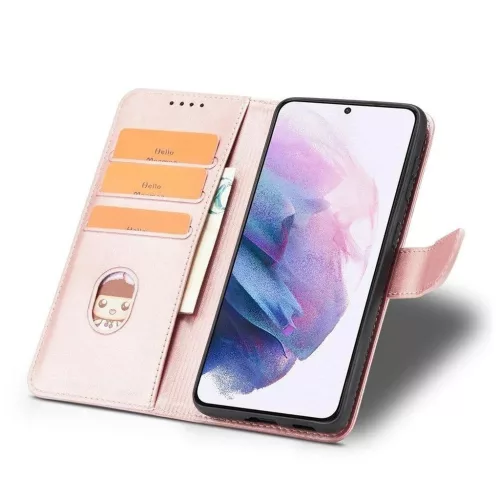 Samsung Galaxy S22 Plus mágneses PU bőr fliptok kártyatartóval ró- 7 kép