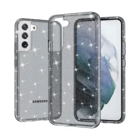 Samsung Galaxy S22 Plus TPU áttetsző shining tok fekete Alphajack- 1 kép