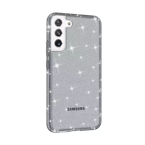 Samsung Galaxy S22 Plus TPU áttetsző shining tok fekete Alphajack- 2 kép