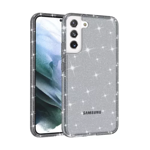 Samsung Galaxy S22 Plus TPU áttetsző shining tok fekete Alphajack- 3 kép