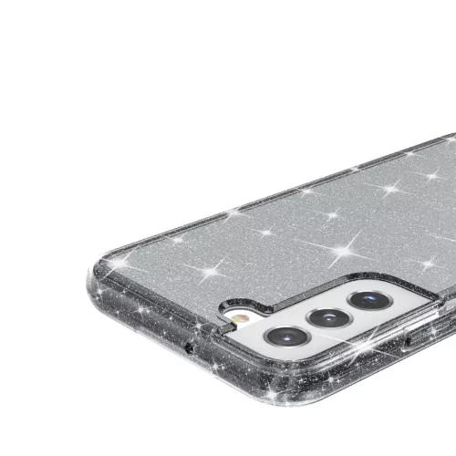 Samsung Galaxy S22 Plus TPU áttetsző shining tok fekete Alphajack- 6 kép