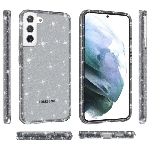 Samsung Galaxy S22 Plus TPU áttetsző shining tok fekete Alphajack- 7 kép