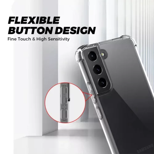 Samsung Galaxy S22 Plus ütésálló átlátszó kemény TPU tok sarok- 5 kép