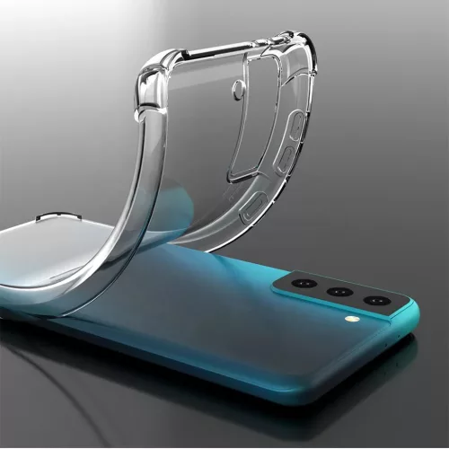 Samsung Galaxy S22 Plus ütésálló átlátszó flexibilis TPU tok, t- 5 kép