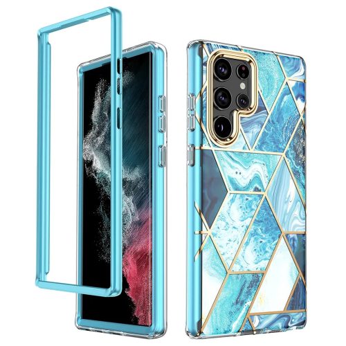 Samsung Galaxy S22 Ultra márvány mintás 360 fokos védelmet biztos�- 1 kép