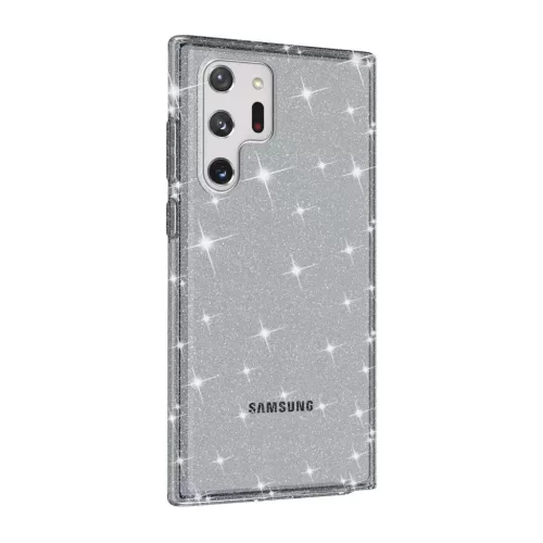 Samsung Galaxy S22 Ultra TPU áttetsző shining tok fekete Alphajack- 10 kép
