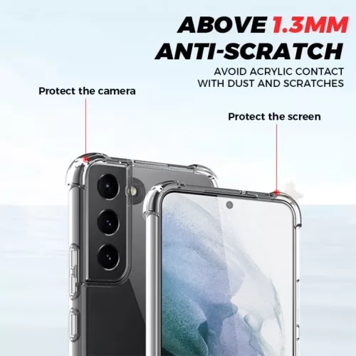 Samsung Galaxy S22 Ultra ütésálló átlátszó kemény TPU tok saro- 3 kép