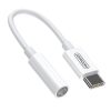 Joyroom 3.5mm mini audio jack - USB Type-C átalakító adapter fehér-6941237103376 4 kép