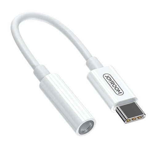 Joyroom 3.5mm mini audio jack - USB Type-C átalakító adapter fehér-6941237103376 4 kép