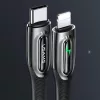 USAMS Fonott USB-C - Lightning Okos Áramtalanító 20W PD Kábel 1.2m-6958444973128 6 kép