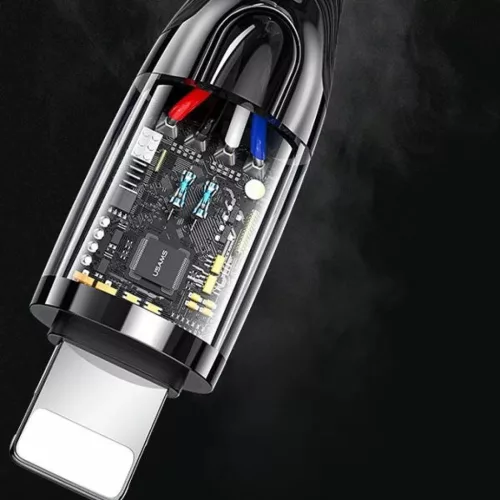 USAMS Fonott USB-C - Lightning Okos Áramtalanító 20W PD Kábel 1.2m-6958444973128 7 kép