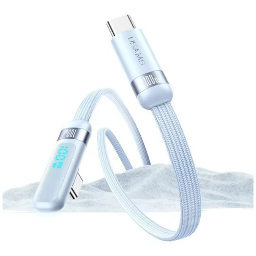 USAMS US-SJ653 USB-C / USB-C kábel kék-6958444907918 3 kép