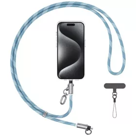   Usams SJ746 30W USB-C Lightning 1,2m Kék telefontartó nyakpánt töltőkábellel