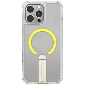   iPhone 16 Pro Max Skinarma Helix mágneses töltés, 360 fokban forgatható állvány átlátszó tok