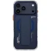 iPhone 17 Pro Max Case Skinarma Haxa mágneses töltés + tartó állvány kék tok