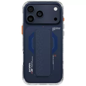   iPhone 17 Pro Max Case Skinarma Haxa mágneses töltés + tartó állvány kék tok