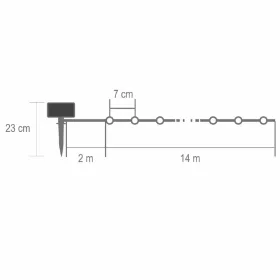 Home SLC200WH szolár fényfüzér, 200db hidegfehér LED, 14m hosszú-5999084973254 2 kép