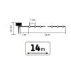Home SLC200WH szolár fényfüzér, 200db hidegfehér LED, 14m hosszú-5999084973254 3 kép