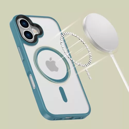 Tech-protect Magmat Magsafe Iphone 16 Matte Teal Tok-5906302372355 3 kép