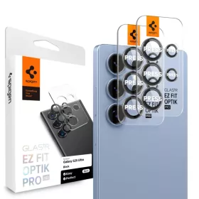   Spigen Optik Pro Hd Glas.tr "Ez Fit" kamera védő 2-csomag Samsung Galaxy S25 Ultra fekete üvegfólia