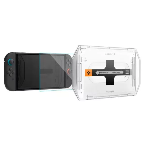 Spigen Glas.tr "ez Fit" 2-pack Nintendo Switch 2 átlátszó üvegfól-8800283312881 4 kép