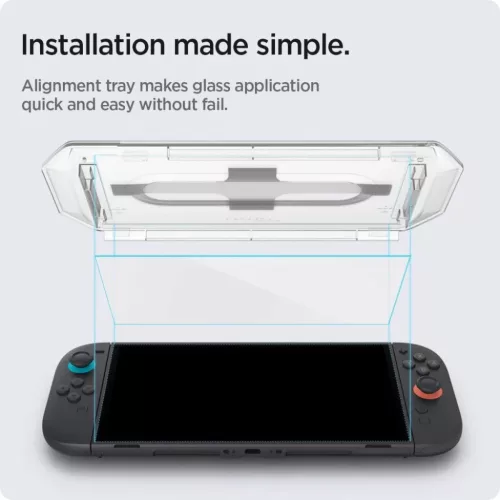 Spigen Glas.tr "ez Fit" 2-pack Nintendo Switch 2 átlátszó üvegfól-8800283312881 7 kép