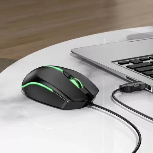 HOCO gaming vezetékes USB A számítógépes egér 2400 dpi GM37 feke-6942007647953 5 kép