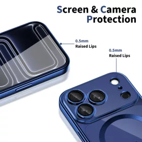 iPhone 17 Pro Tech-protect Magflex Magsafe Shiny Mélykék tok-5906302334636 2 kép