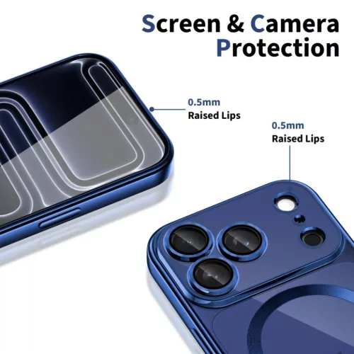 iPhone 17 Pro Max Tech-protect Magflex Magsafe tok, fényes mélykék-5906302334643 3 kép