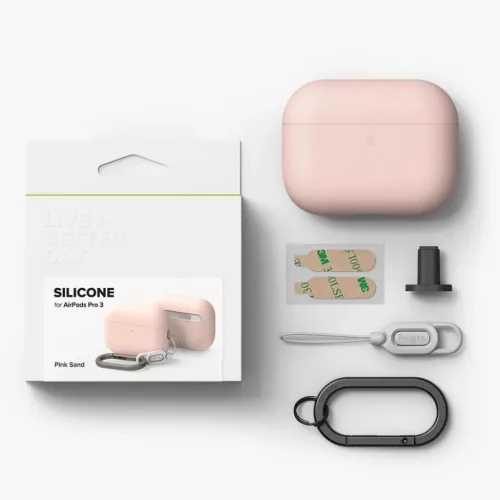 Apple AirPods Pro 3 Ringke Szilikon Rózsaszín Homok tok-8800293859413 6 kép