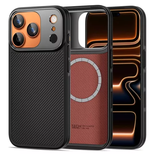 iPhone 17 Pro Max Tech-protect Kevlar Aramid Magsafe tok fekete-5906302334018 4 kép