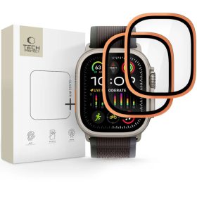   Apple Watch Ultra (49 mm) üvegfólia Tech-protect Glass Ring 2 darabos Kozmikus Narancs