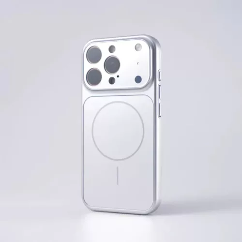 iPhone 17 Pro ezüst tok üveg kamera lencse védővel Magsafe AG Glas- 2 kép