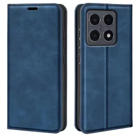Xiaomi 15T mágneses flip bőrtok – Retro-skin, kék