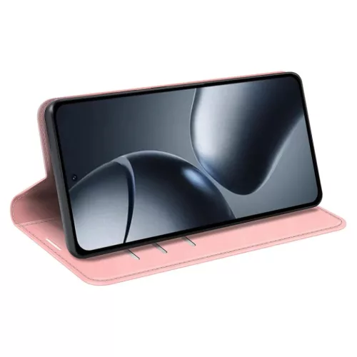 Xiaomi 15T Pro mágneses flip bőrtok – Retro-skin, rózsaszín- 3 kép