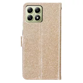 Xiaomi 15T csillámos flipes bőrtok – arany- 2 kép